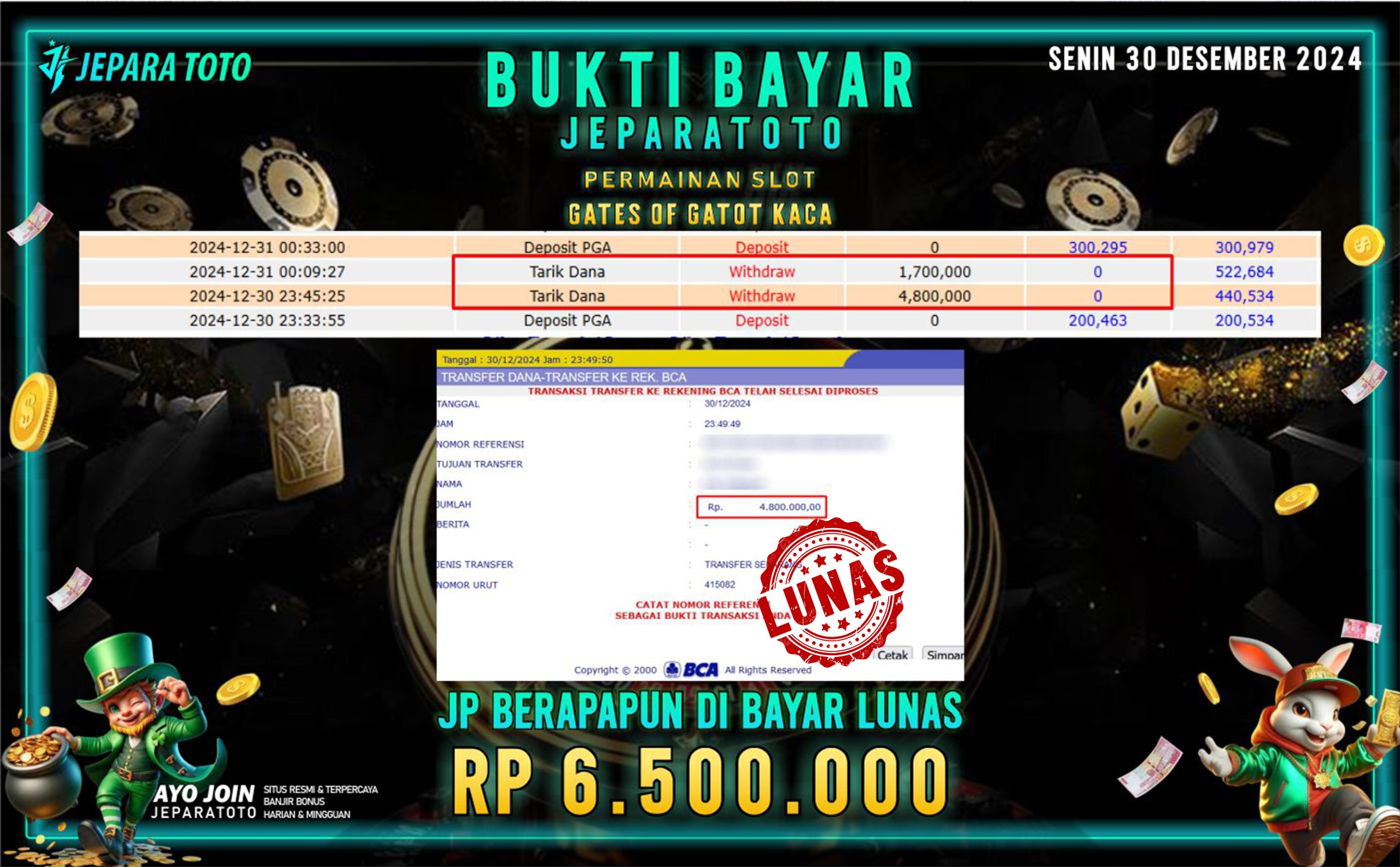 BUKTI KEMENANGAN SLOT GATES OF GATOTKACA MEMBER JEPARATOTO