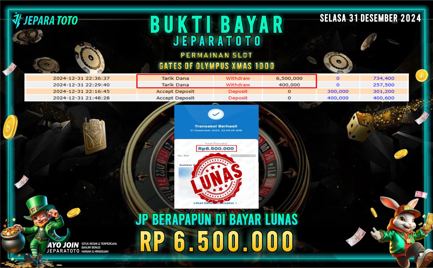 BUKTI KEMENANGAN SLOT GATES OF OLYMPUS XMAS 1000 MEMBER JEPARATOTO