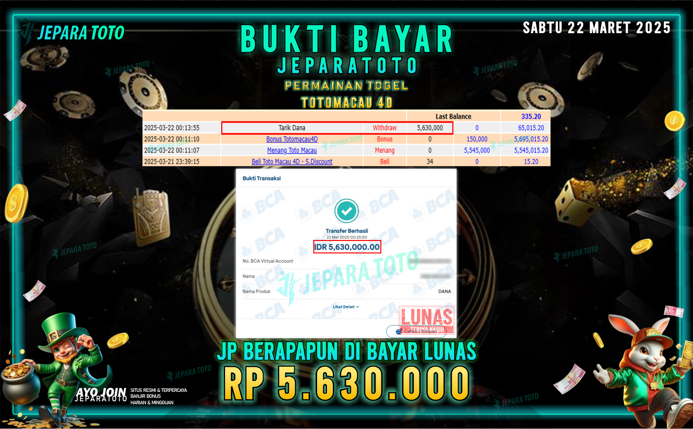 BUKTI KEMENANGAN TOGEL MEMBER JEPARATOTO | TOTOMACAU 4D