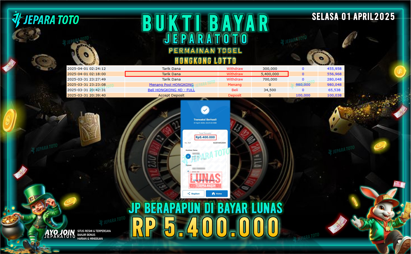 BUKTI KEMENANGAN TOGEL MEMBER JEPARATOTO | HONGKONG LOTTO